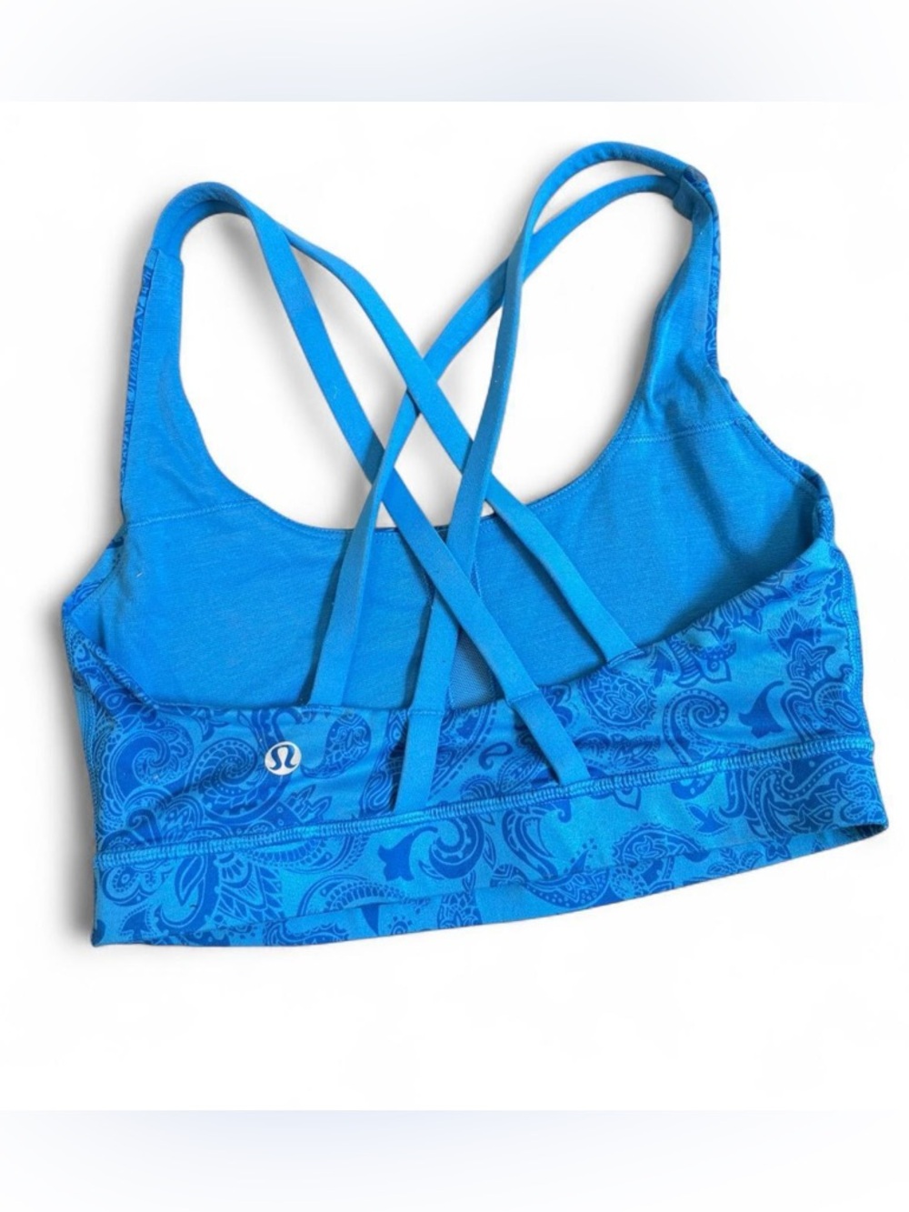 paisley blue lululemon sports bra